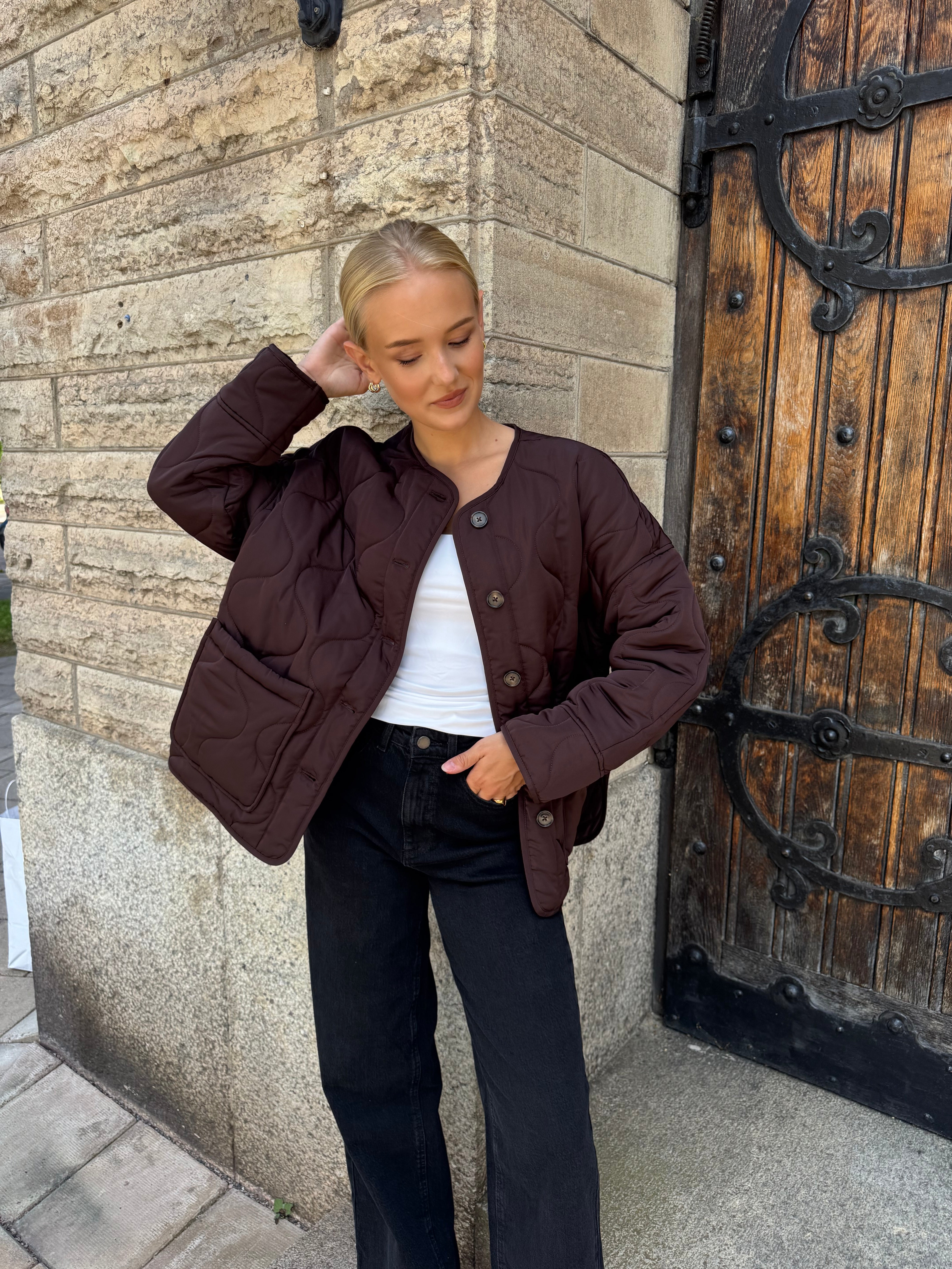 OBJALLIE Quilted Jacket - Java